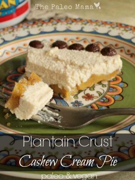 Plantain Crust Cashew Cream Pie