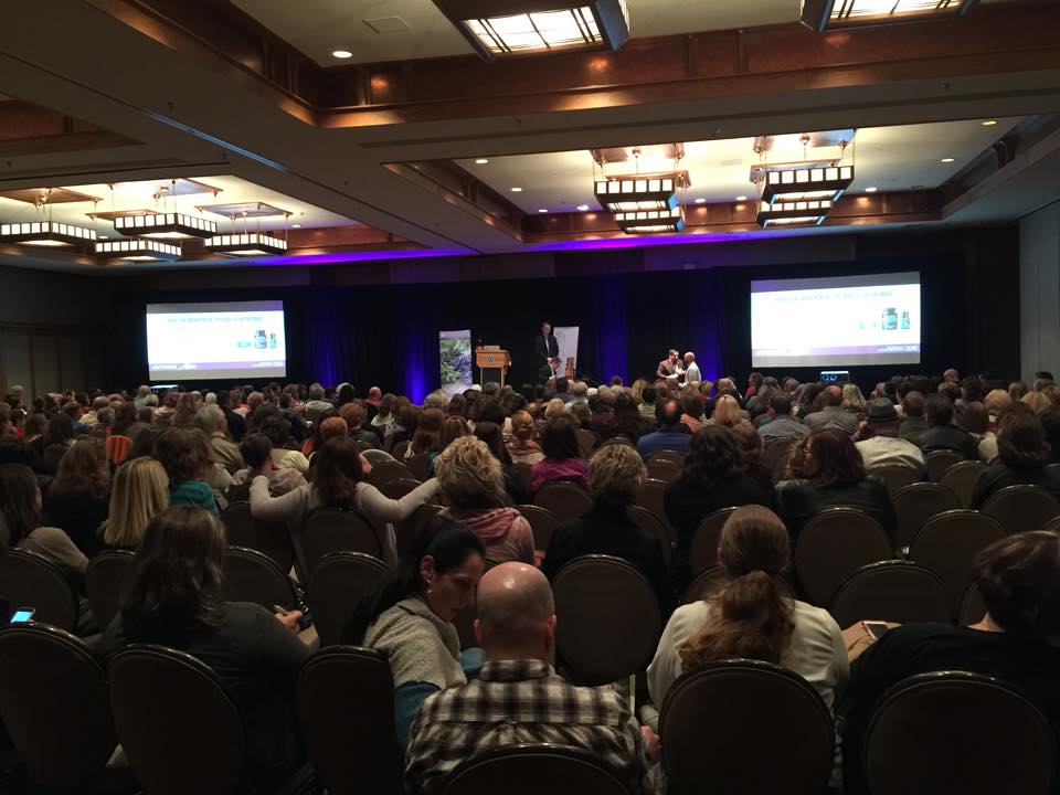 My husband speaking to over 400 on essential oils in Asheville, NC. 